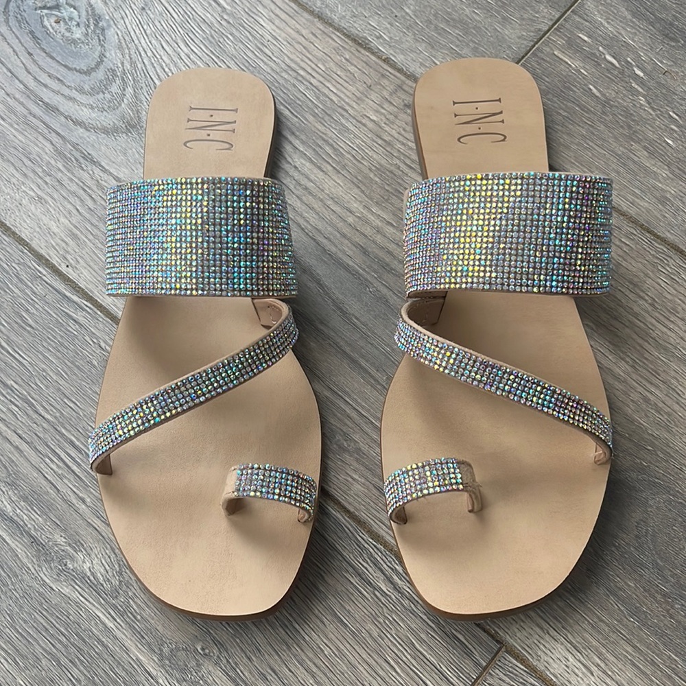 INC Rhinestone sandal 9M - Picture 2 of 10